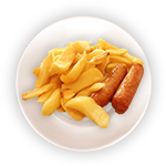 Sausage (2) & Chips For Kids 